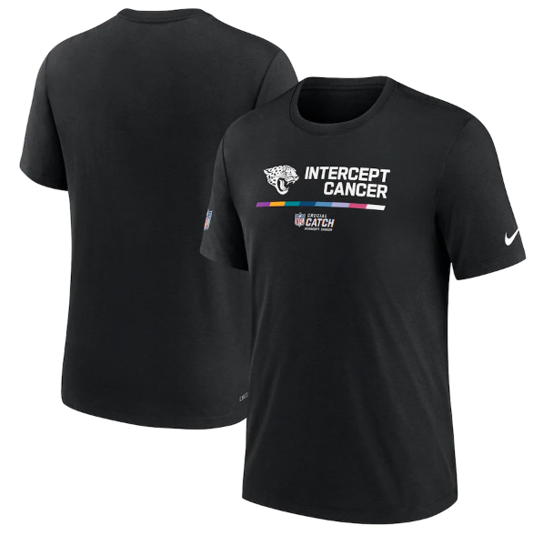 Men's Jacksonville Jaguars 2022 Black Crucial Catch Performance T-Shirt
